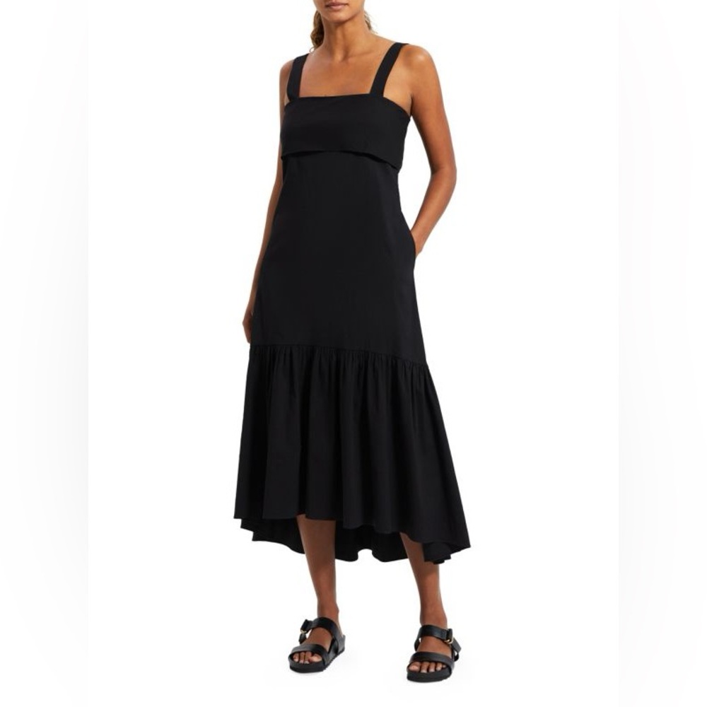 THEORY
Tie Back Linen Sleeveless Midi Dress